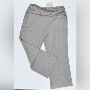 NEW GARNET HILL Wide Leg Lounge Sweatpants Ruched Grey XL Beachy Tencel Lyocell